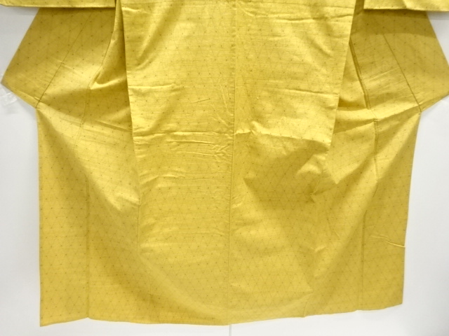  アンティーク　立涌模様織り出し手織り節紬単衣着物